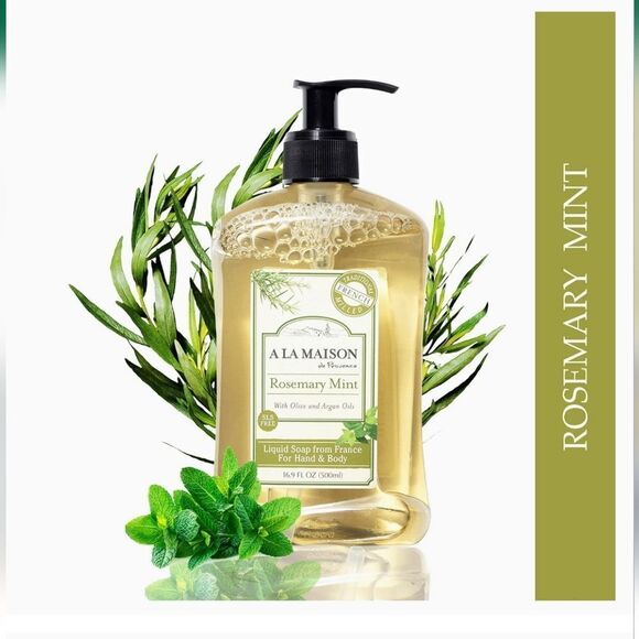 Rosemary Mint Liquid Hand Soap - Triple French Milled Natural Moisturizing - Picture 11 of 11